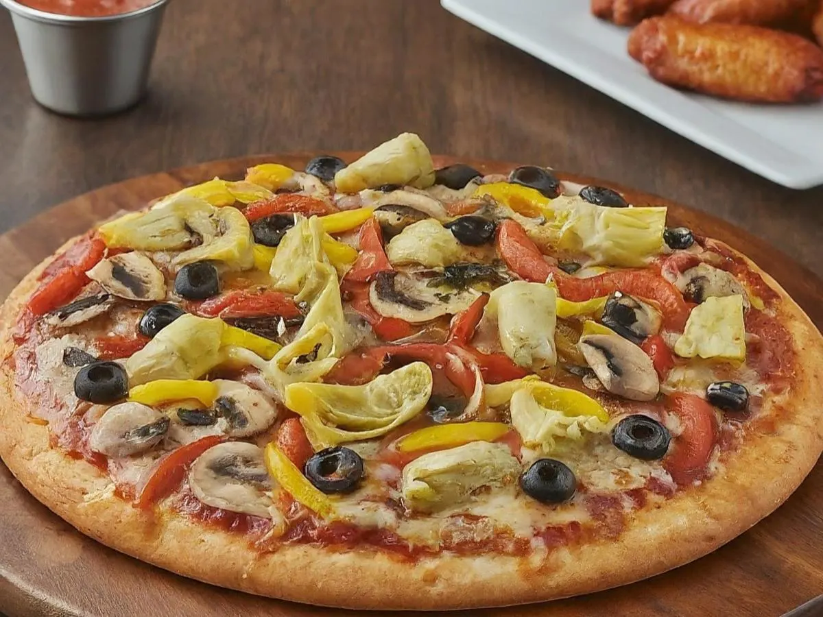 Dairy-Free Personal Garden Veggie Pizza and Boneless BBQ Wings (No Ranch)