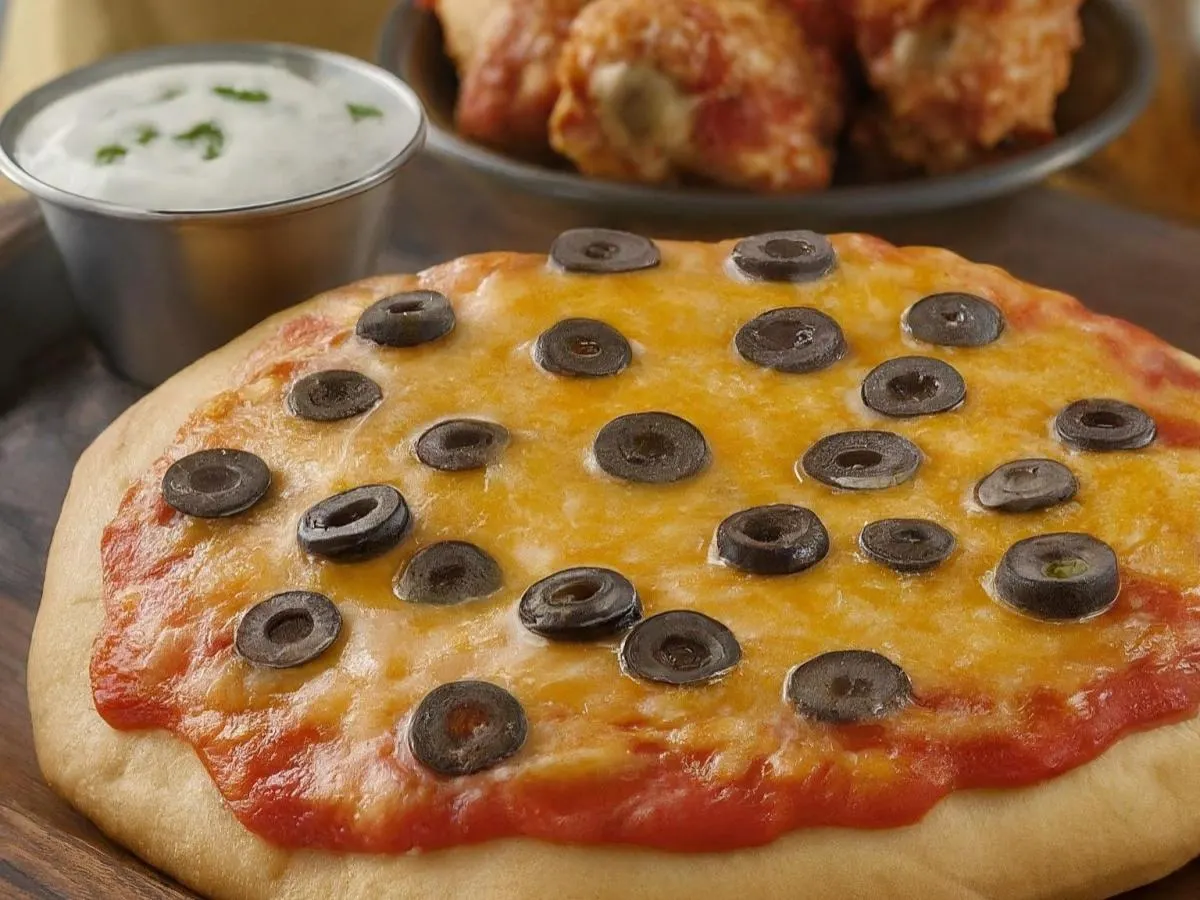 Personal Black Olives Pizza and Boneless Plain Wings