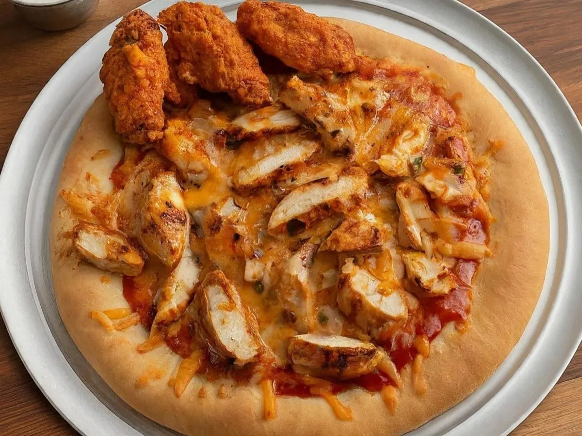 Personal Chicken Pizza and Boneless Mild Buffalo Wings