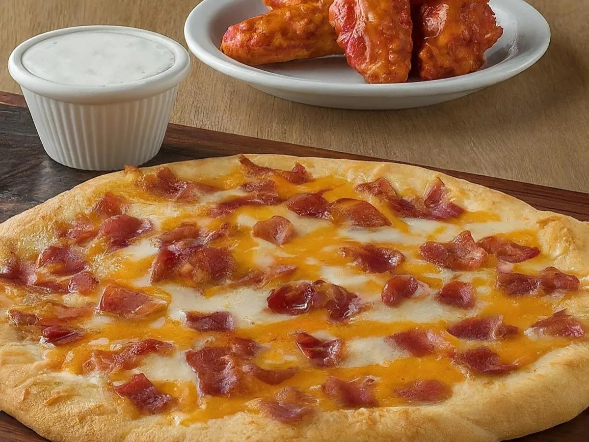 Personal Bacon Pizza and Boneless Mild Buffalo Wings