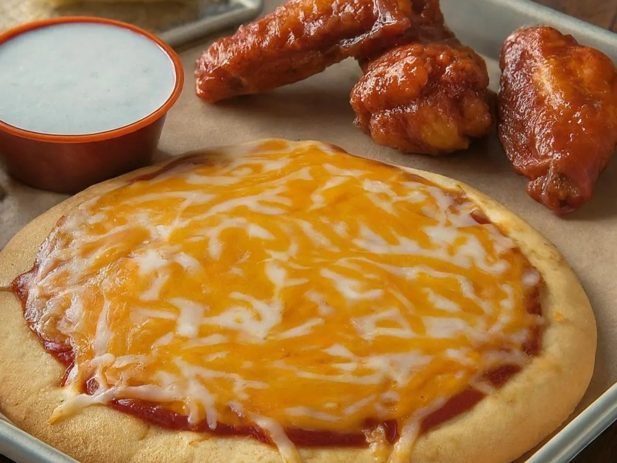 Personal Cheese Pizza and Boneless BBQ Wings