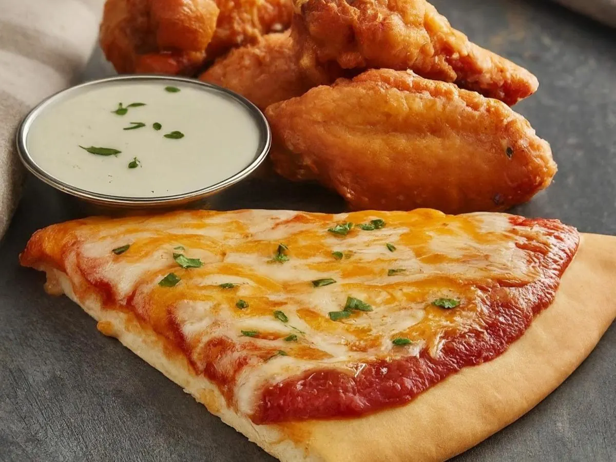 Personal Cheese Pizza and Boneless Plain Wings