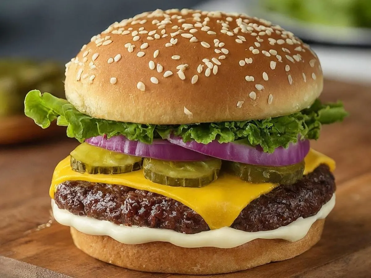 Vegetarian Impossible Burger with Cheese Vegetarian Impossible Burger with Cheese