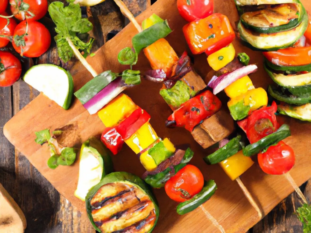 Grilled Vegetable and Seitan Skewers Grilled Vegetable and Seitan Skewers