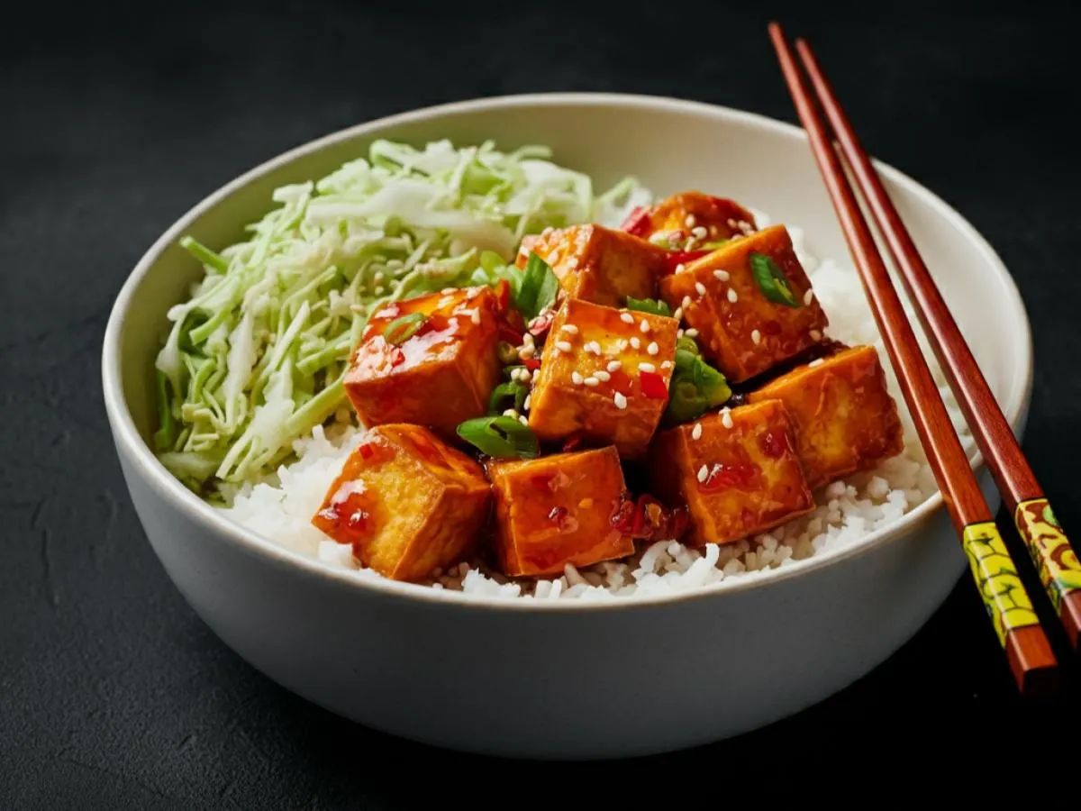 Sweet Chili Deep Fried Tofu Bowl