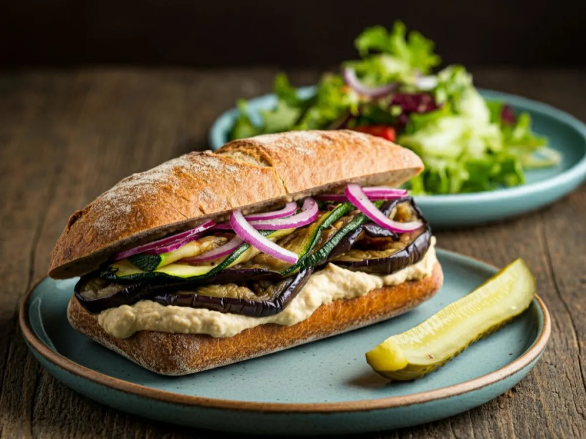 Mediterranean Eggplant, Zucchini & Hummus Sandwich Box Meal
