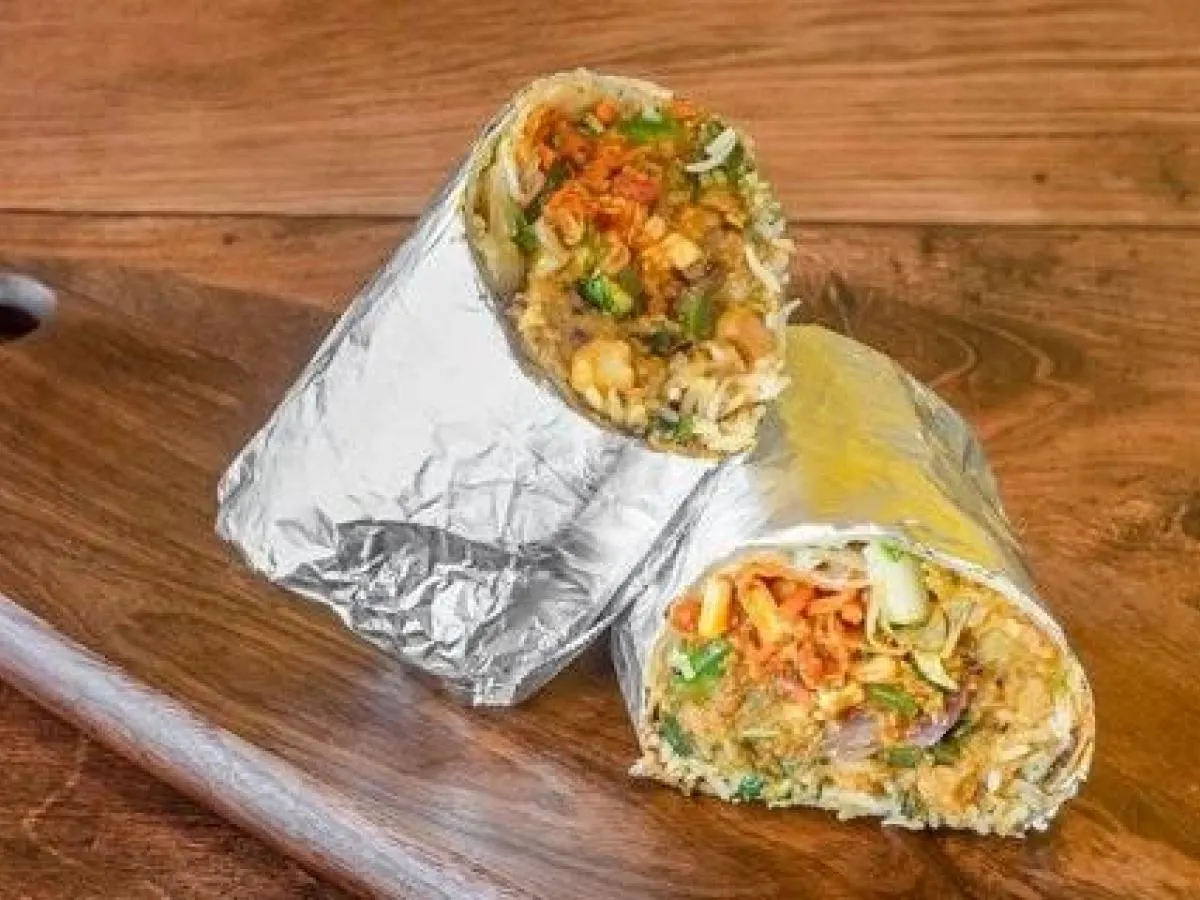 Lentil Curry Burrito With White Flour Tortilla Lentil Curry Burrito With White Flour Tortilla