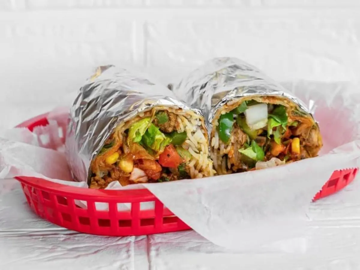 Chicken Curry Burrito With White Flour Tortilla Chicken Curry Burrito With White Flour Tortilla