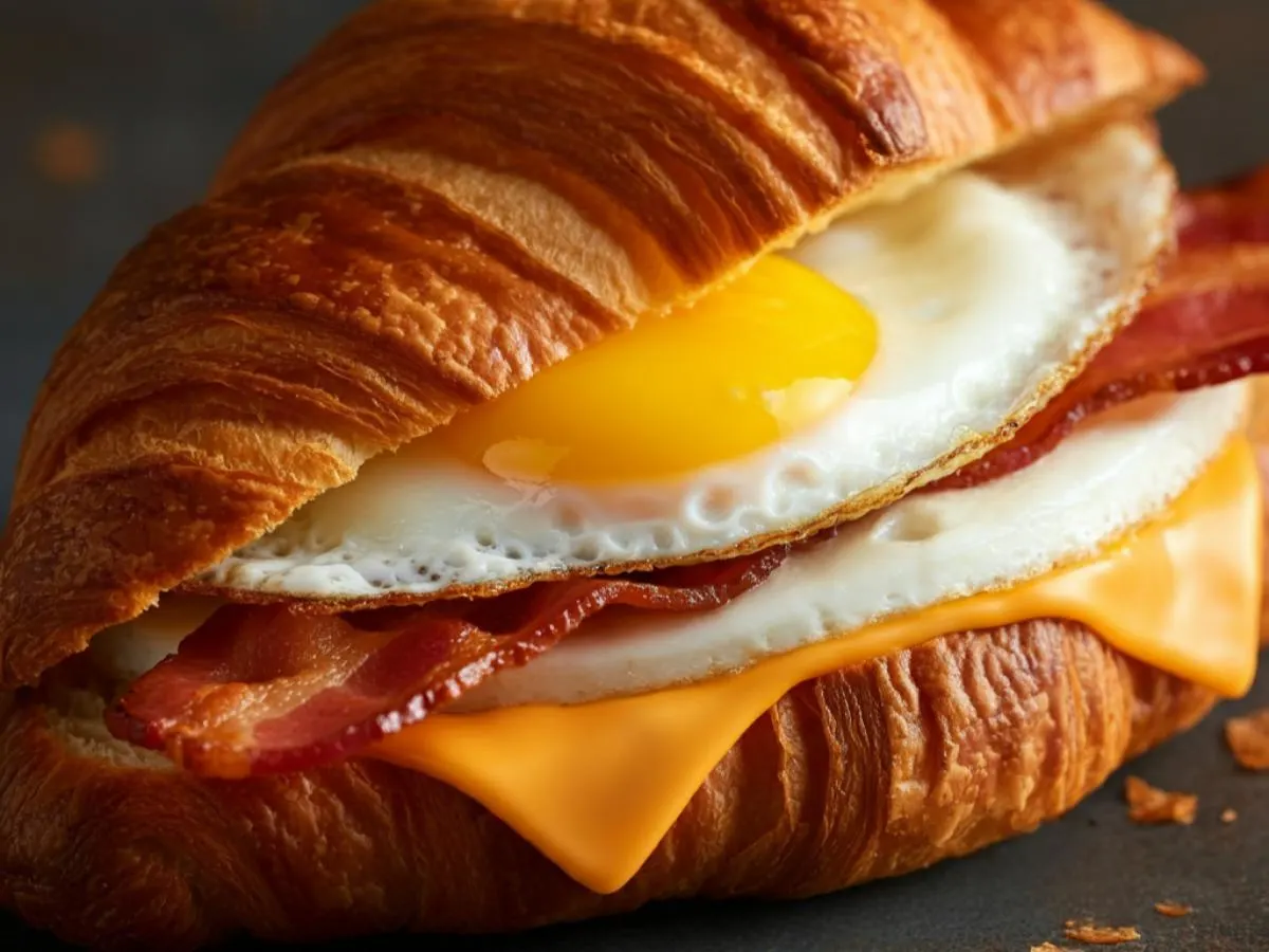 Bacon Croissant Breakfast Sandwich Bacon Croissant Breakfast Sandwich