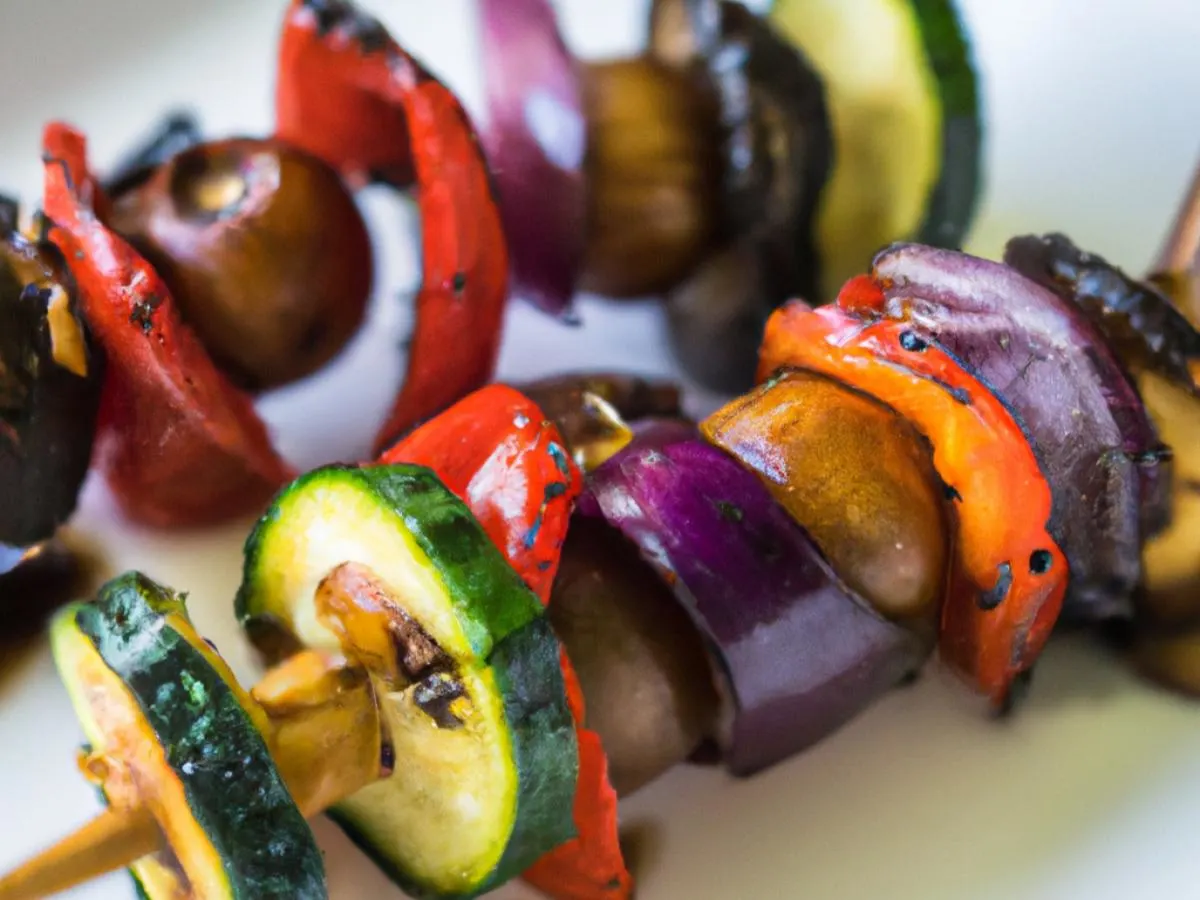 Veggie Skewers with a Balsamic Reduction Veggie Skewers with a Balsamic Reduction