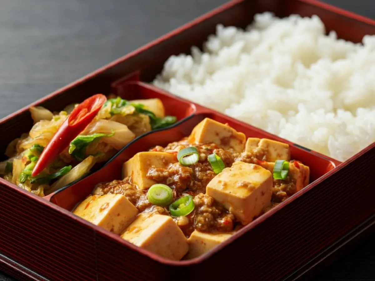 Mapo Tofu | Sauteed Cabbage with Dry Chili | Rice Mapo Tofu | Sauteed Cabbage with Dry Chili | Rice