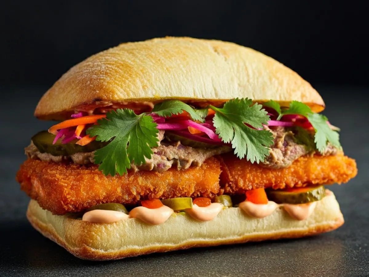 Salmon Tempura Banh Mi