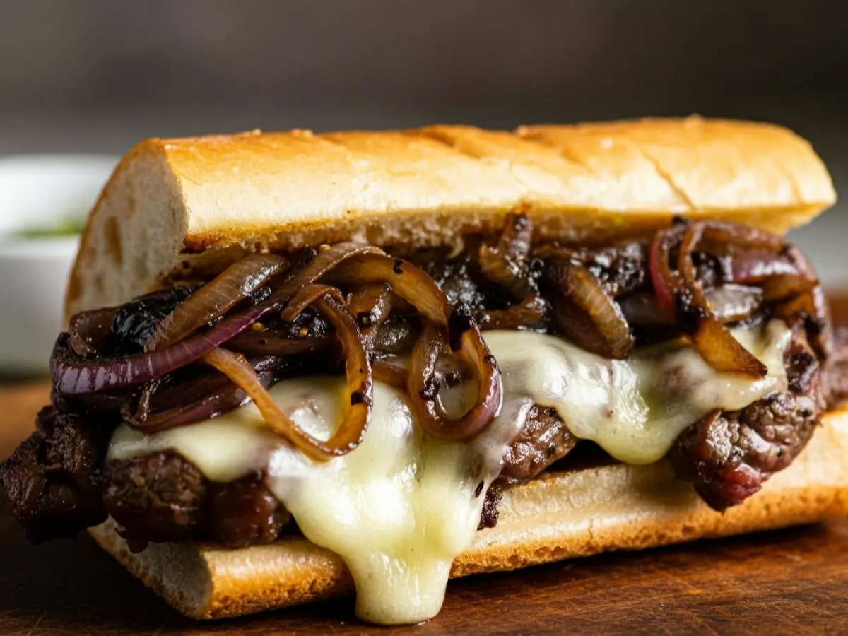 Steak and Balsamic Onion with Provolone Toasties