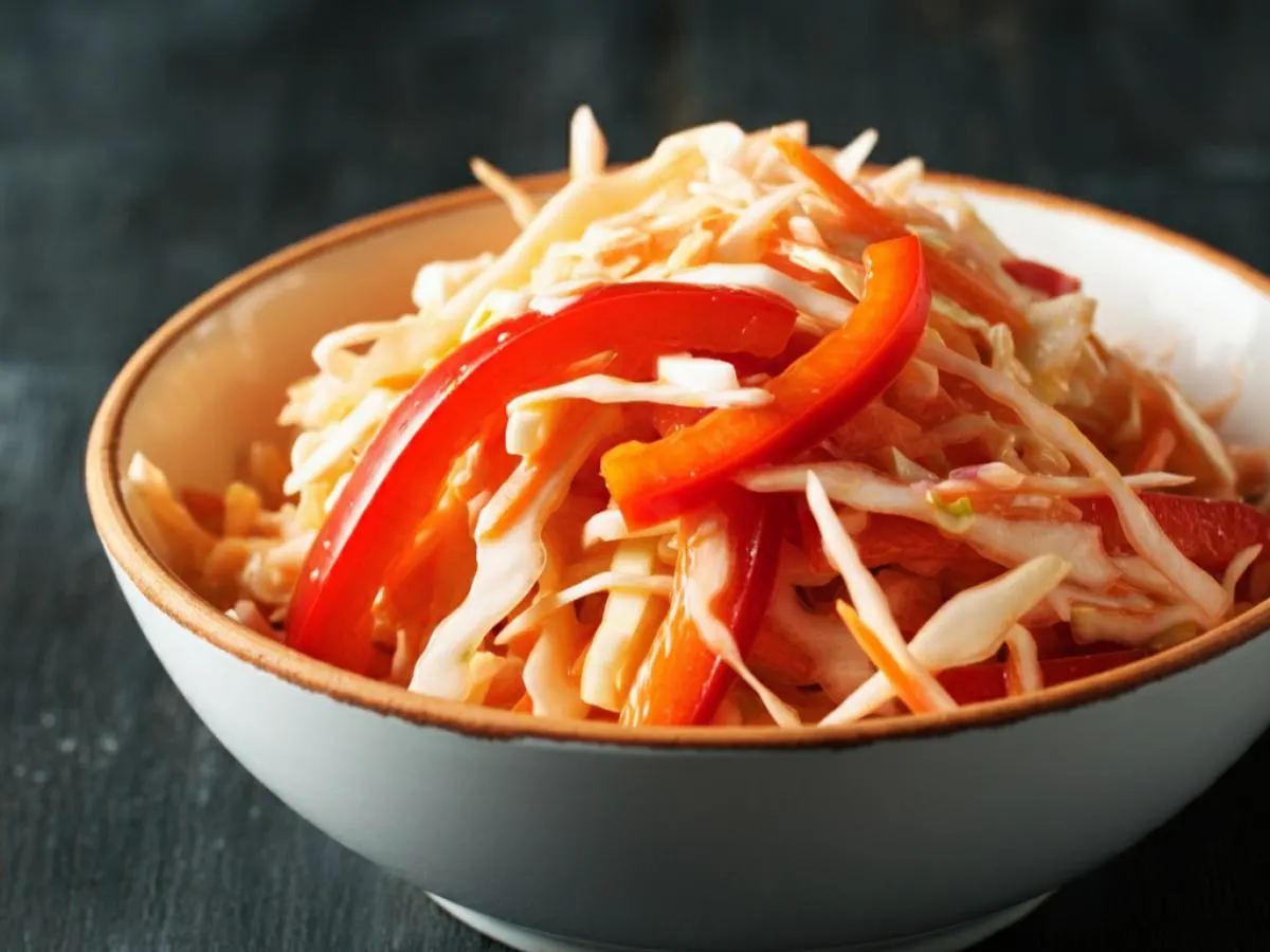 German Red Pepper and Yogurt Slaw