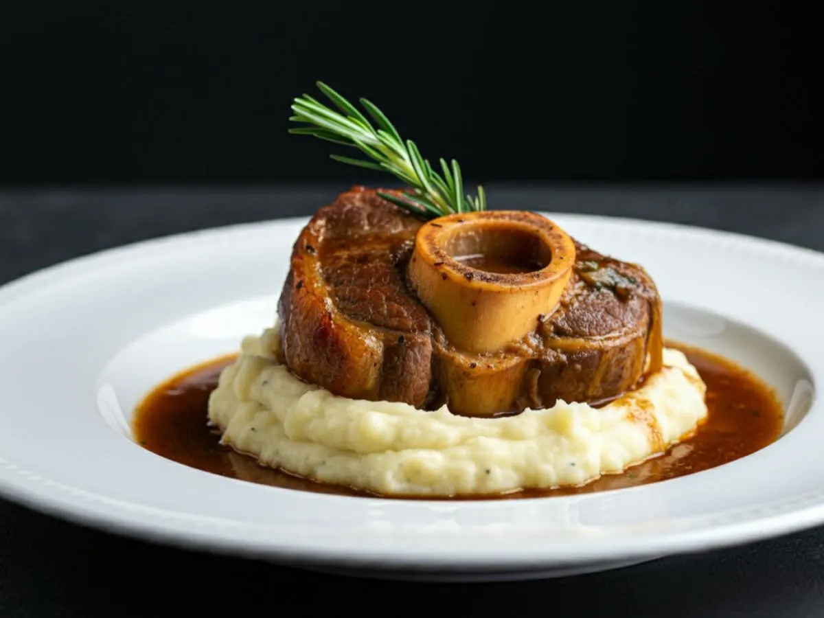 Braised Pork Osso Buko with Garlic Mashed Potatoes
