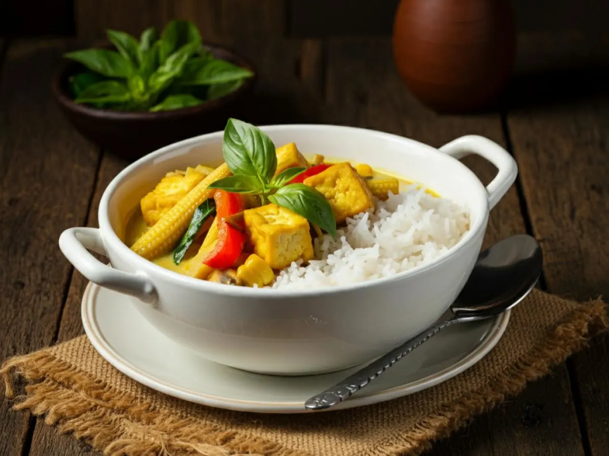 Thai Yellow Curry Tofu with Jasmine Rice