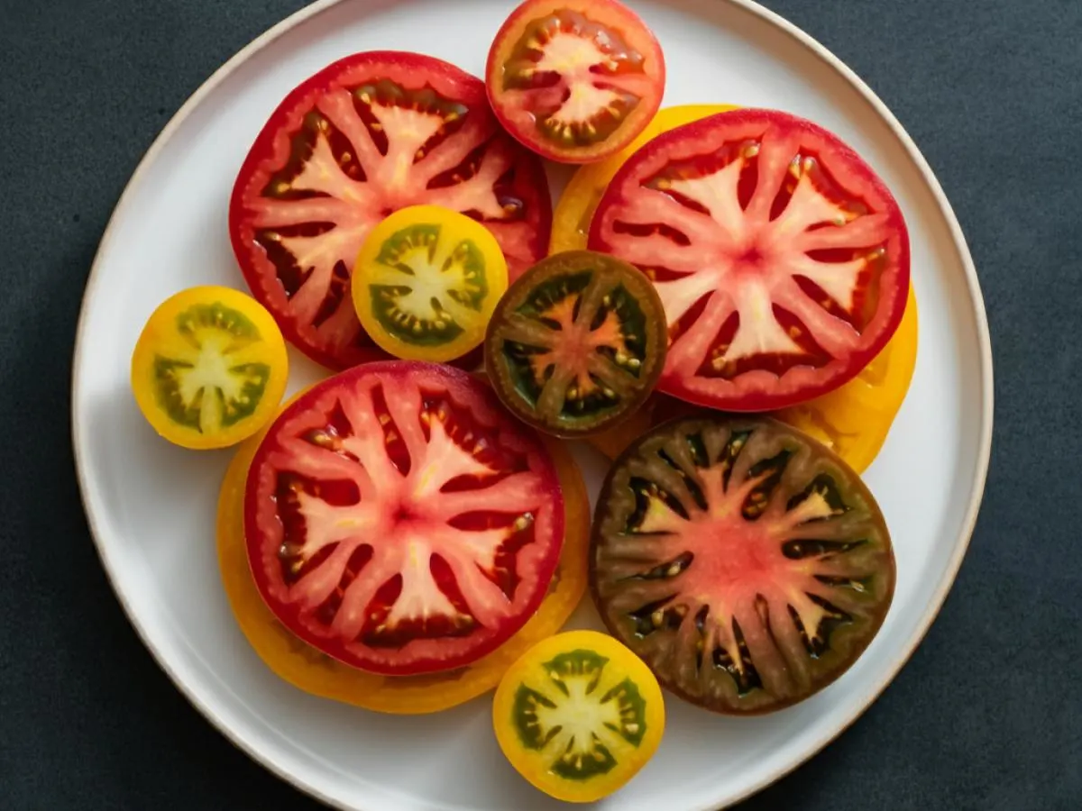 Sliced Heirloom Tomatoes Sliced Heirloom Tomatoes