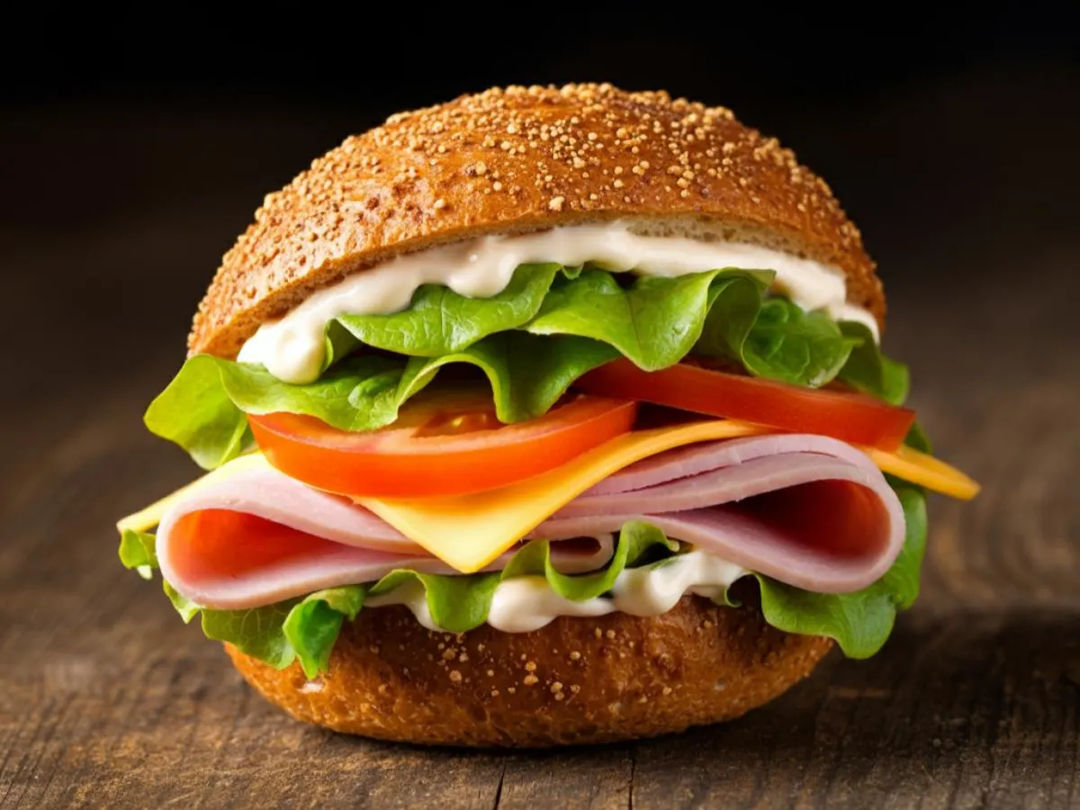 Ham and Cheddar Sandwich Ham and Cheddar Sandwich