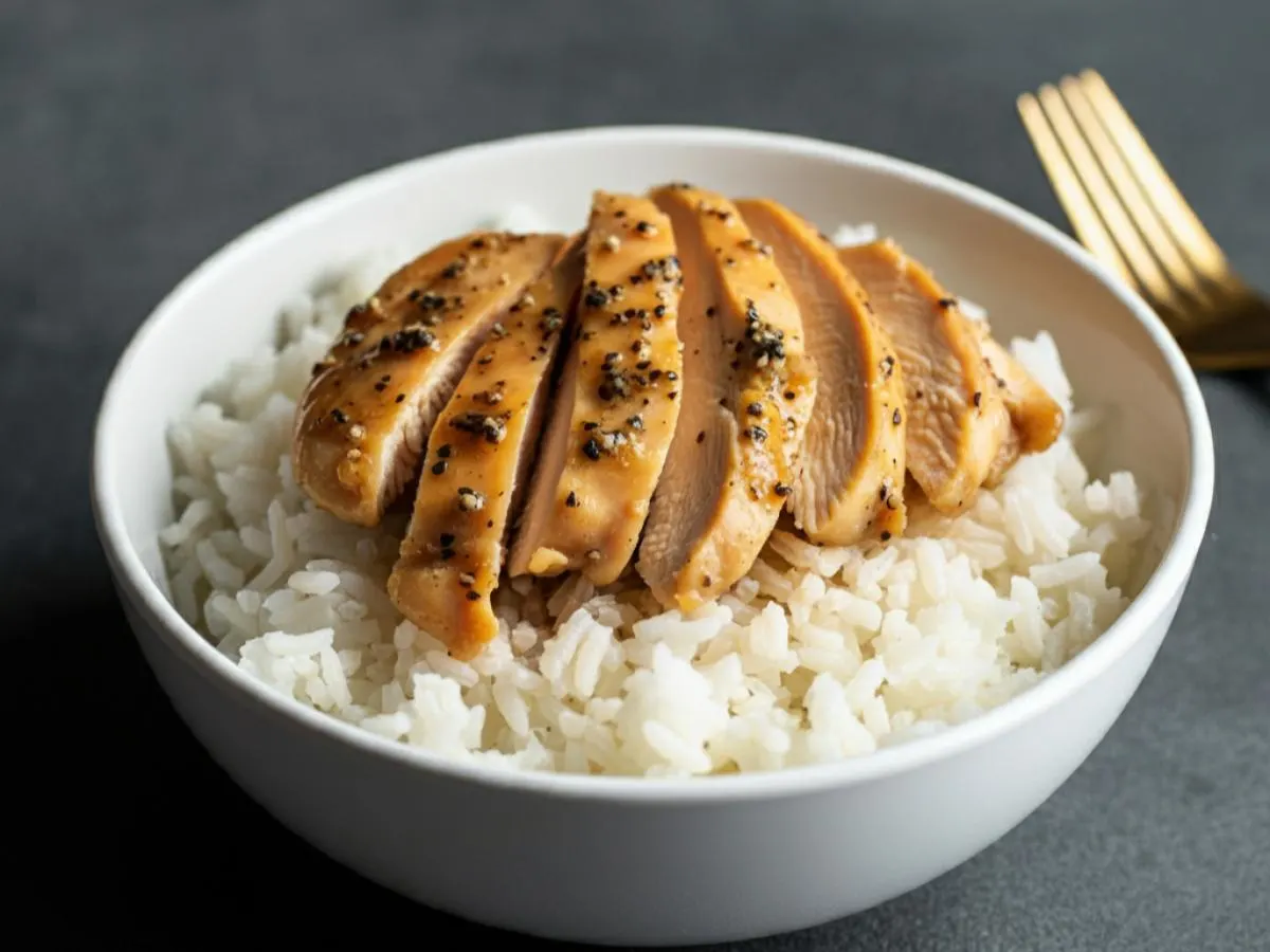 Chicken Black Pepper Stir Fry with White Rice Chicken Black Pepper Stir Fry with White Rice