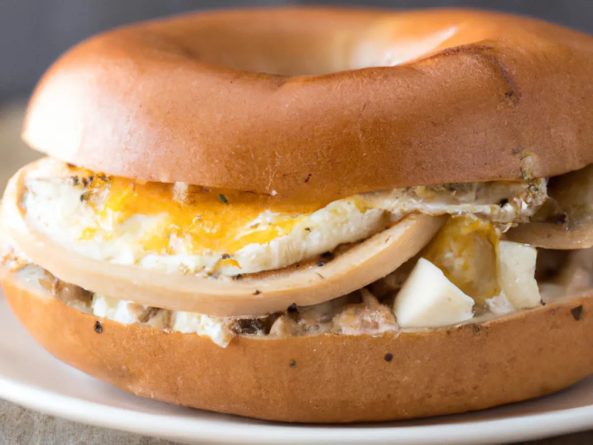 Gluten Free Bagel Sumac Chicken Sausage Breakfast Sandwich Gluten Free Bagel Sumac Chicken Sausage Breakfast Sandwich
