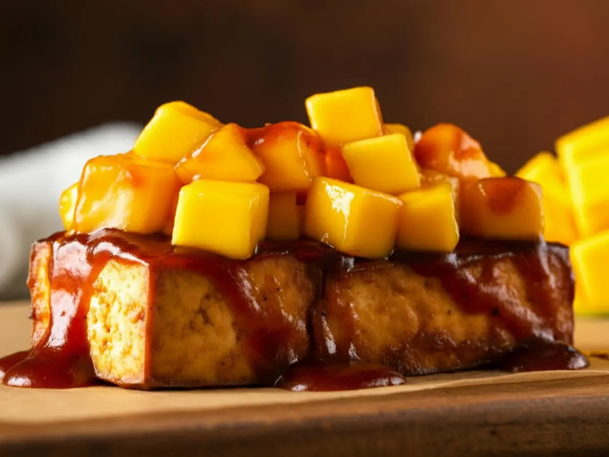 Mango BBQ Tofu "Steak" Mango BBQ Tofu "Steak"