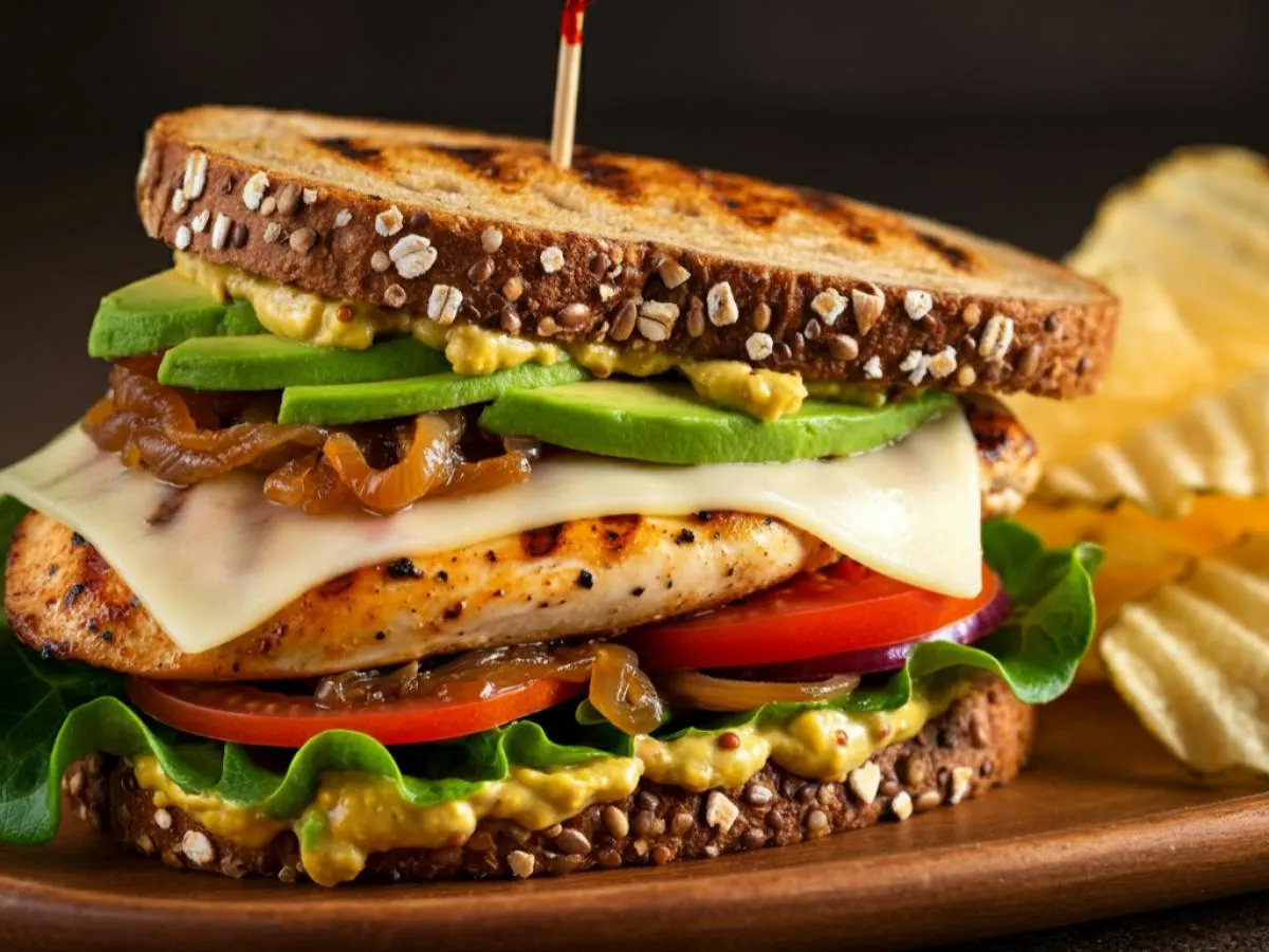 Gluten-Free Grilled Chicken Breast Sandwich with House-Made Chips Gluten-Free Grilled Chicken Breast Sandwich with House-Made Chips