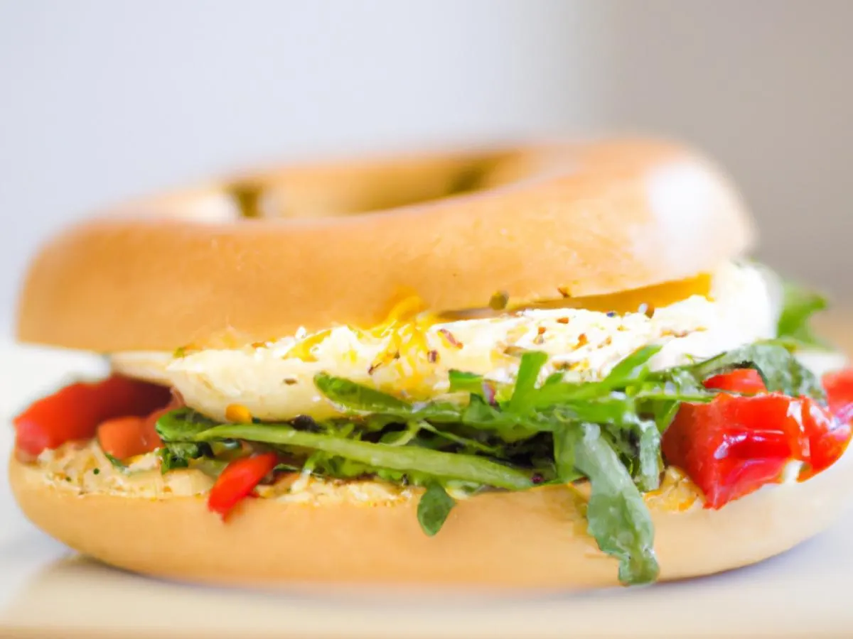 Gluten Free Bagel Feta & Pepper Sandwich Gluten Free Bagel Feta & Pepper Sandwich
