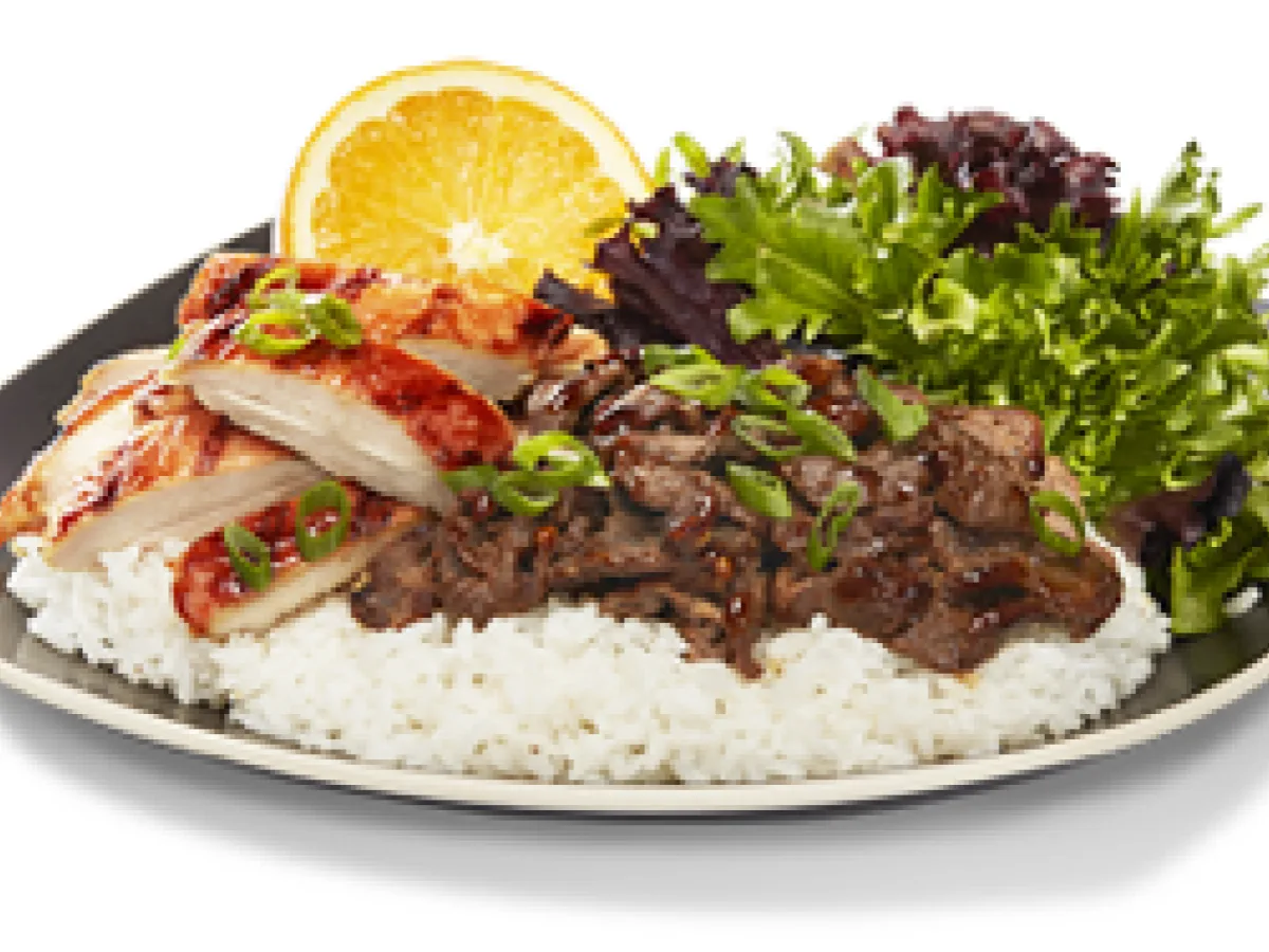 White Meat Chicken & Steak (WaBA) Plate