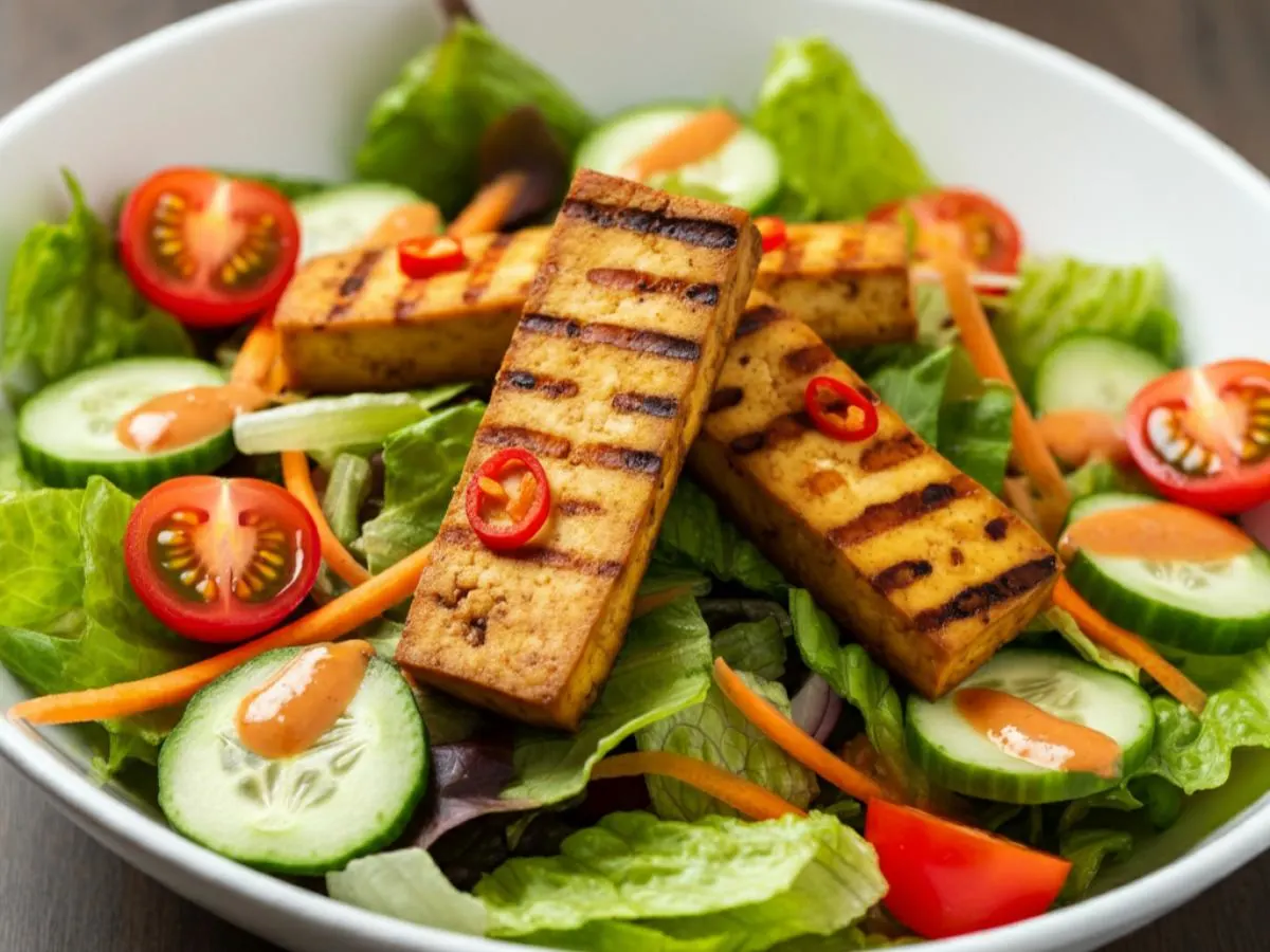 Spicy Asian Salad - Tofu