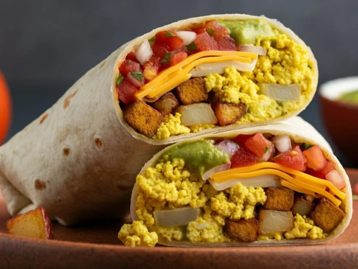 Vegan BF Burrito with Vegan Cheese