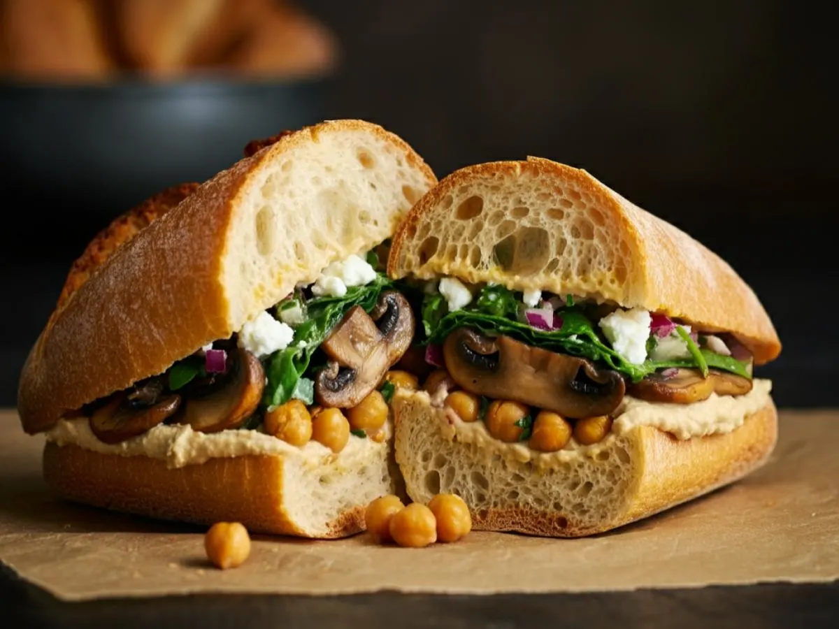 Middle Eastern Mushroom Sandwich Middle Eastern Mushroom Sandwich