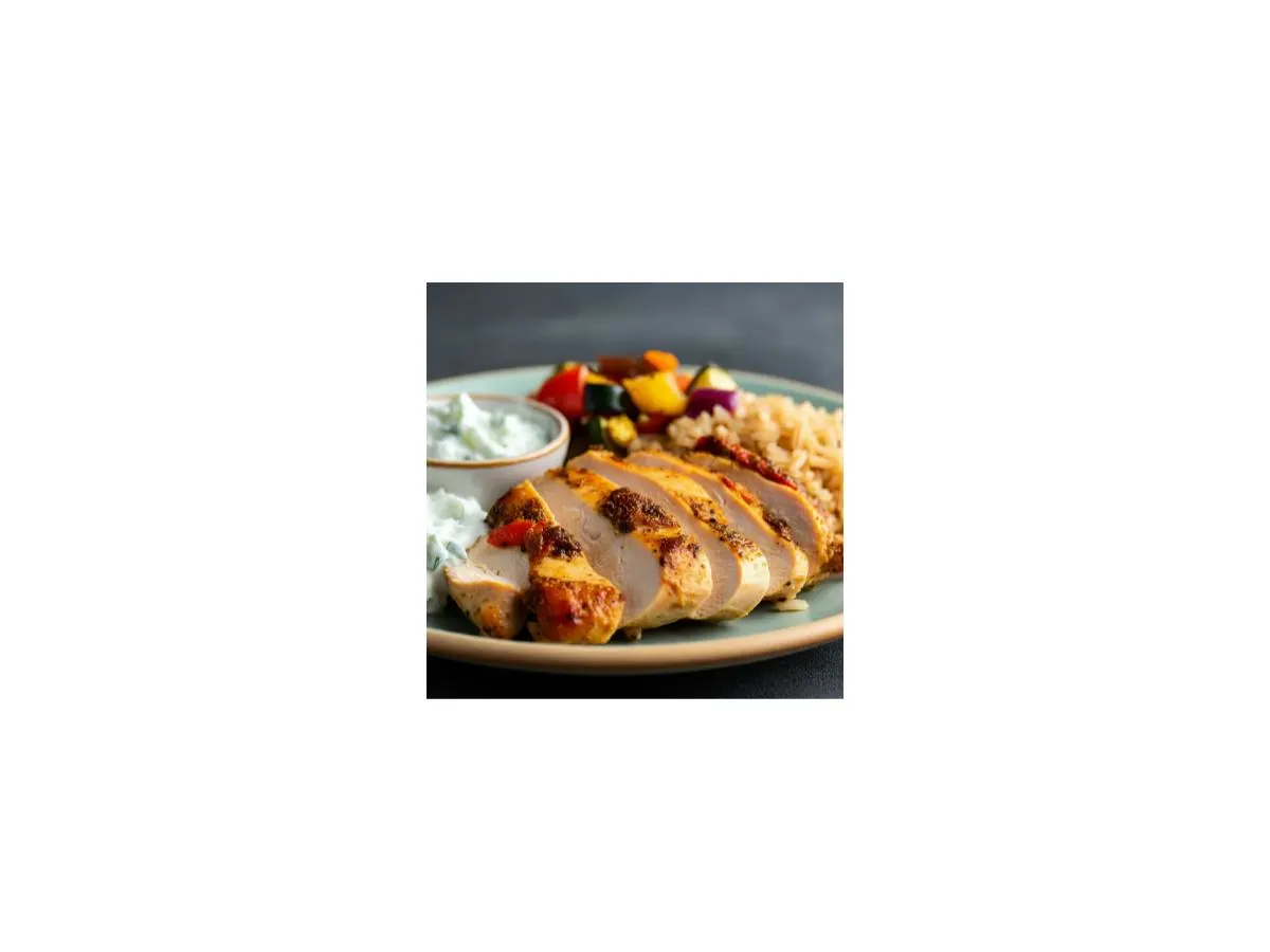 Mediterranean Grilled Chicken | Roasted Jalapeno Hummus | Tzatziki Mediterranean Grilled Chicken | Roasted Jalapeno Hummus | Tzatziki