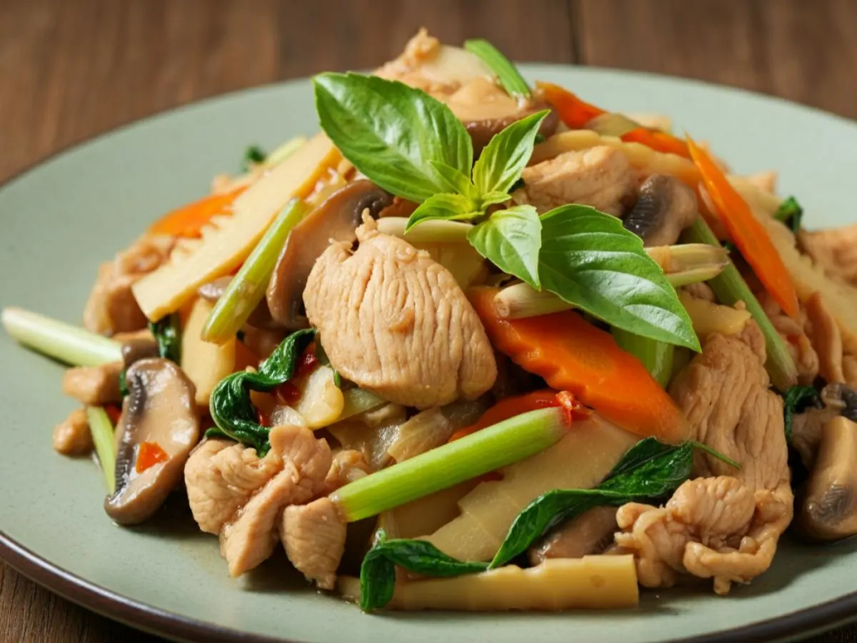 Stir Fried Chicken with Basil