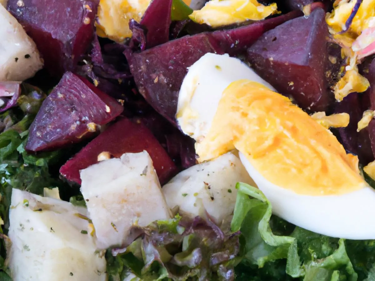 Vegetarian Potato Lover Salad with Organic Egg