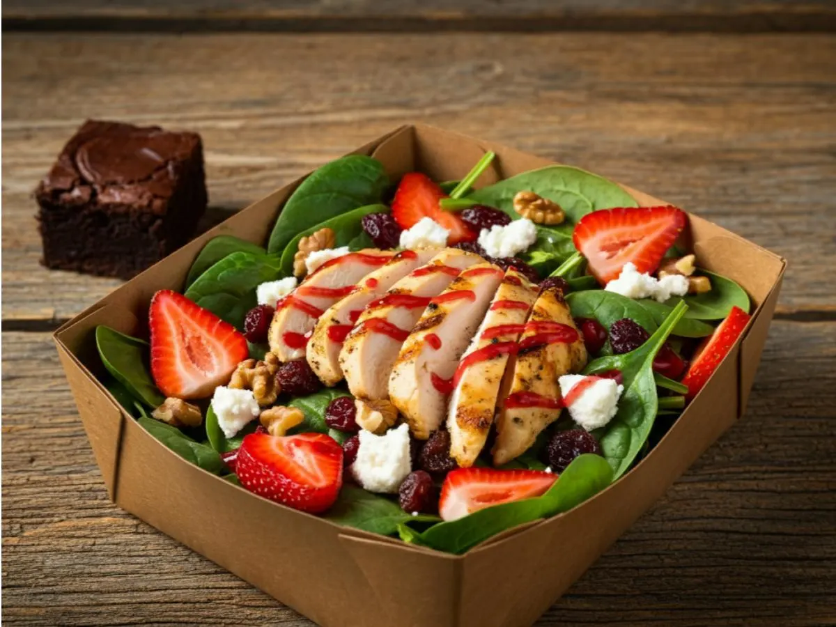 Chicken Strawberry Spinach Salad Box