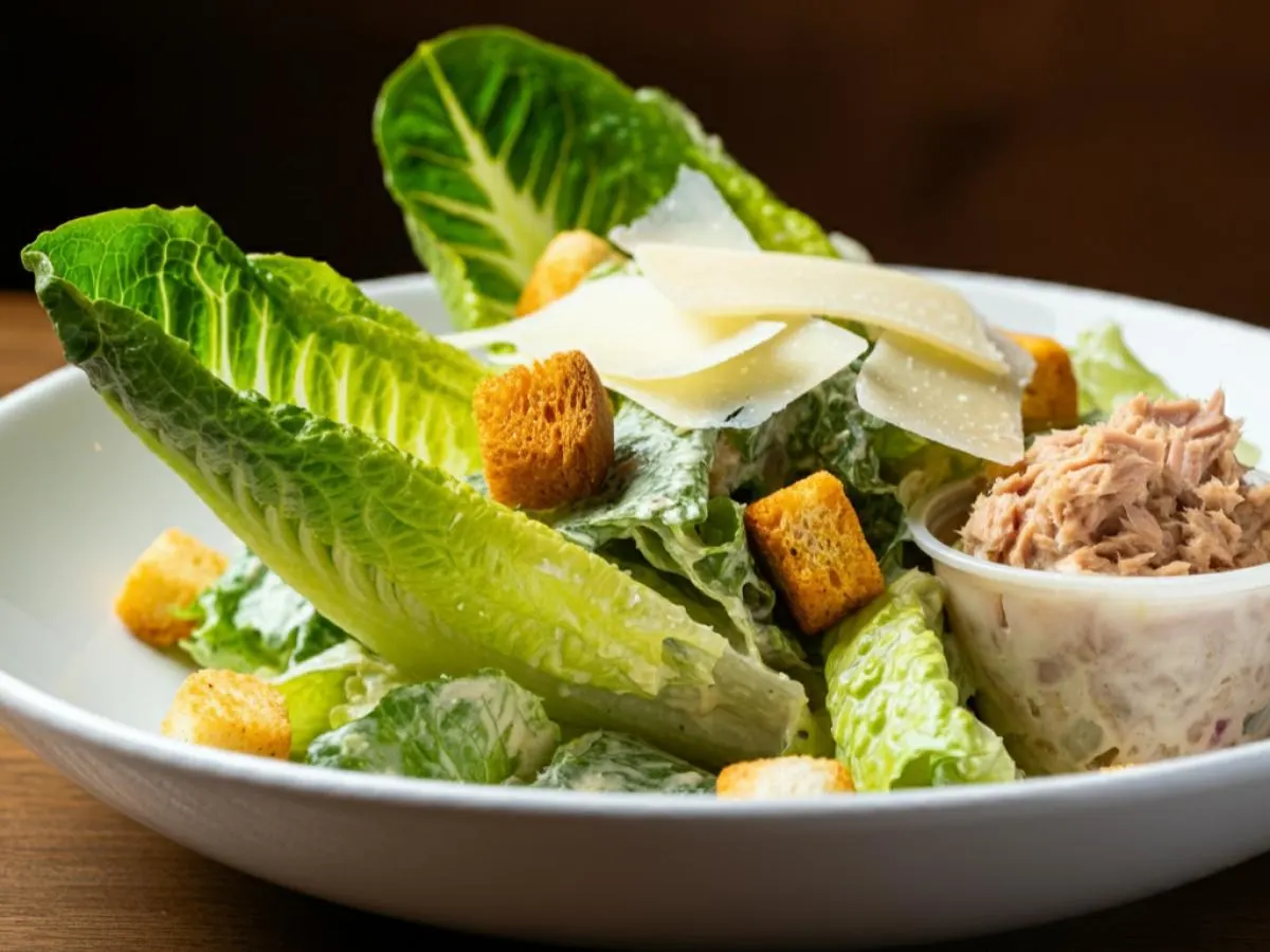 Caesar Salad with Tuna Salad