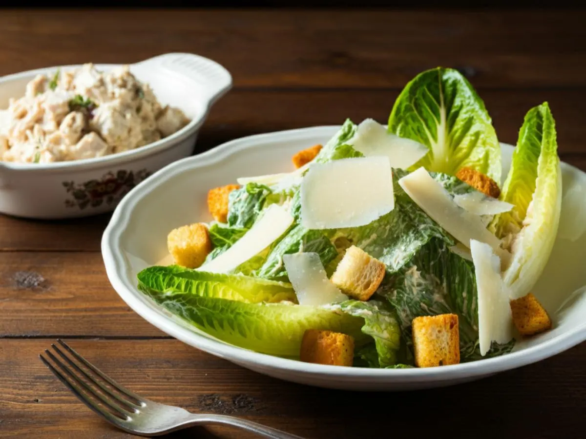 Caesar Salad with Chicken Salad