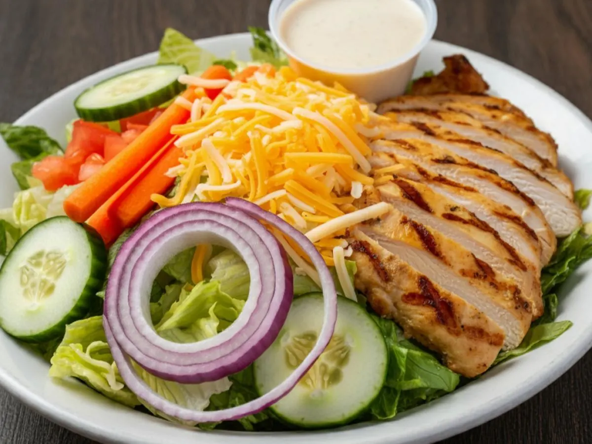 Halftime House Salad with Ranch Dressing and Grilled Chicken