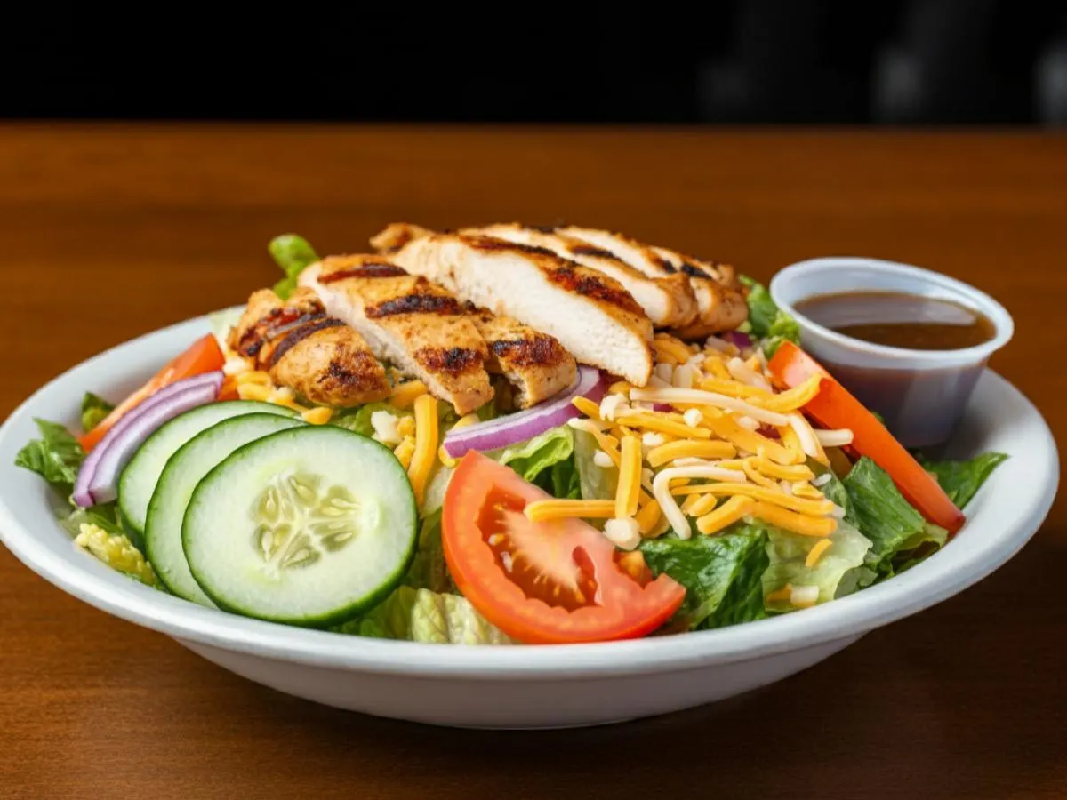 Halftime House Salad with Balsamic Vinaigrette and Grilled Chicken