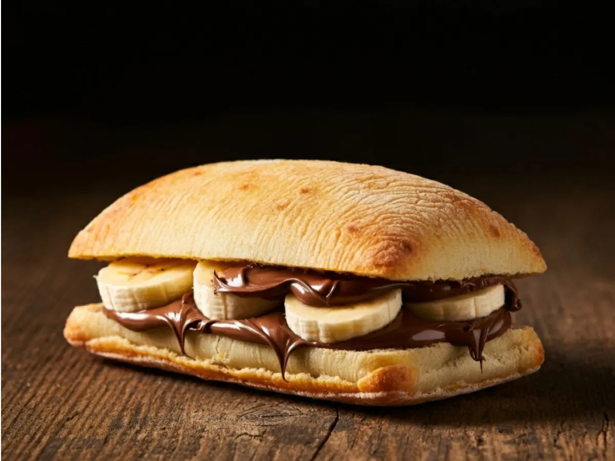 Nutella Ciabatta With Banana Nutella Ciabatta With Banana