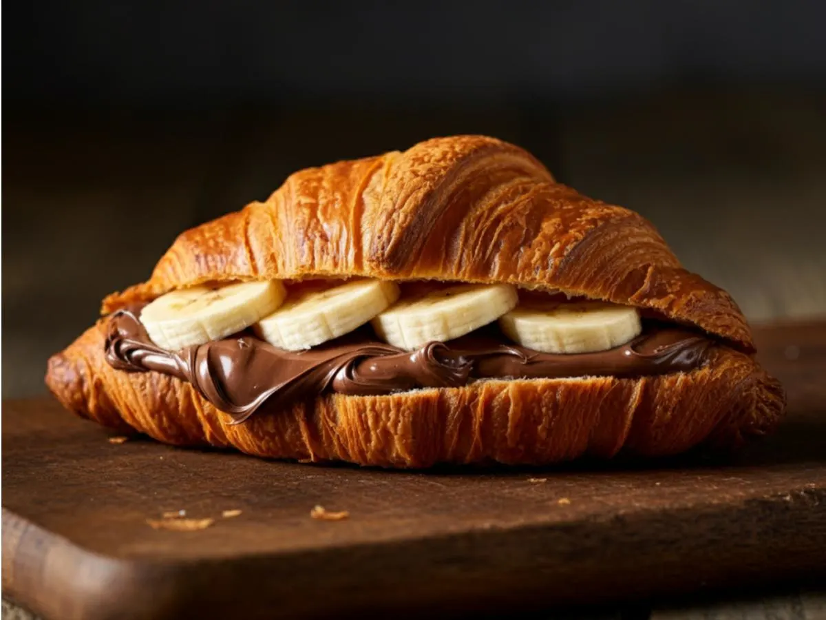 Nutella Croissant With Banana Nutella Croissant With Banana