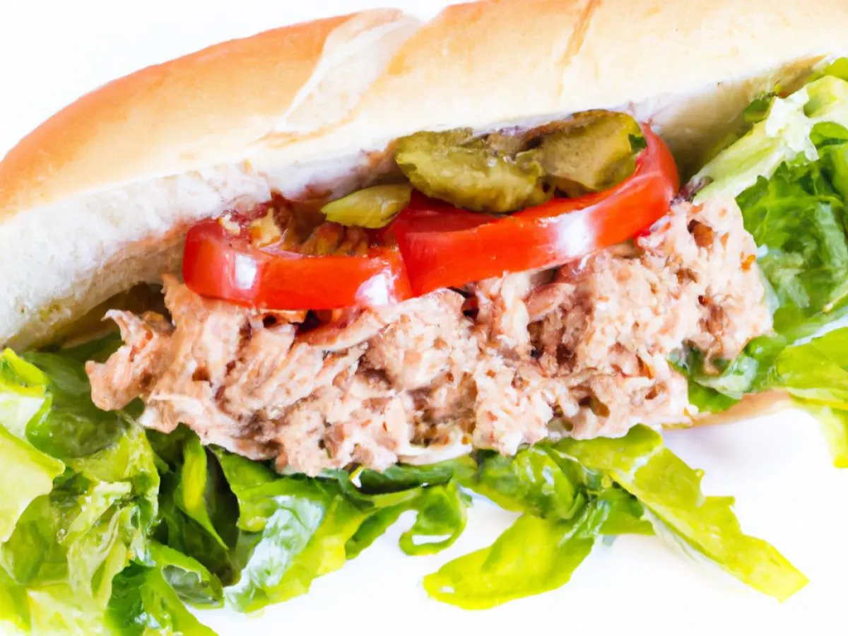 Tuna Sandwich with Potato Chips and a Cookie
