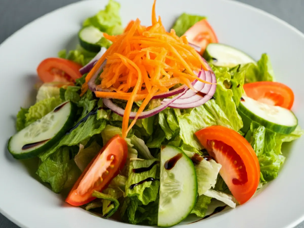 Dairy-Free Halftime House Salad with Balsamic Vinaigrette and Tuna Salad