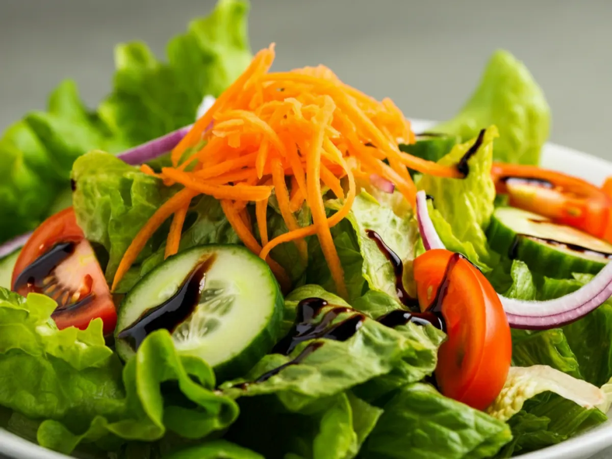Vegan Halftime House Salad with Balsamic Vinaigrette
