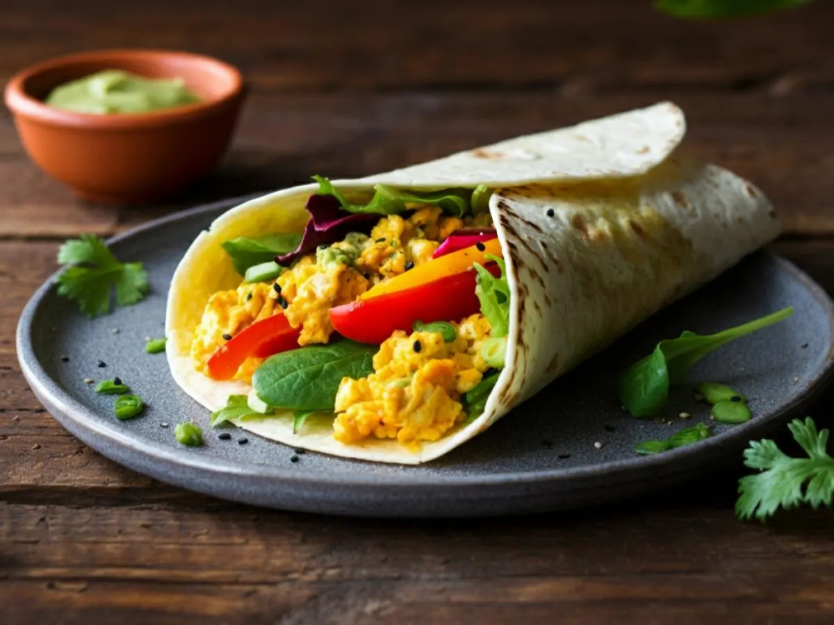 Vegan Seasonal Vegetable Breakfast Wrap Vegan Seasonal Vegetable Breakfast Wrap