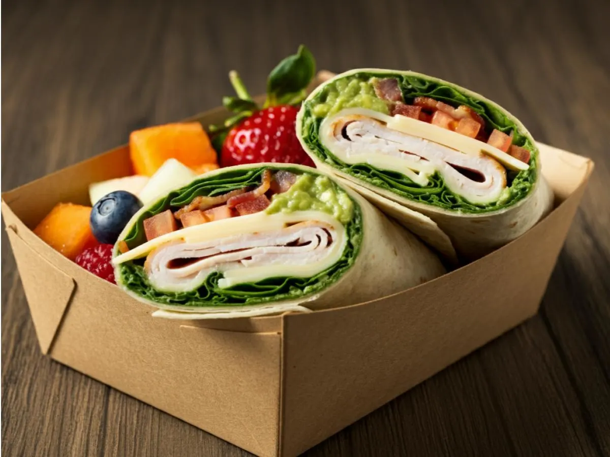 Turkey and Bacon Guacamole Wrap Boxed Meal