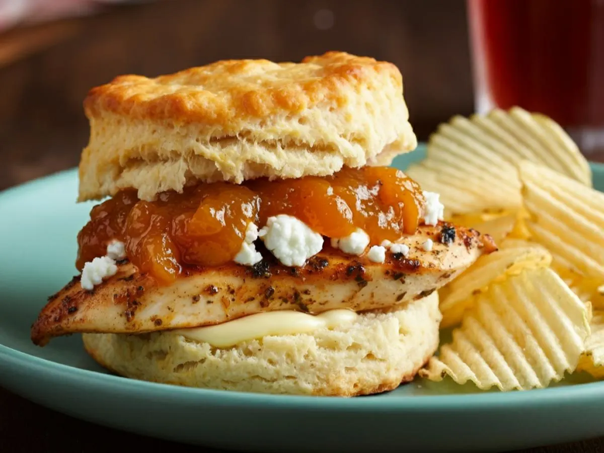 Chicken Country Sandwich with Homemade Potato Chips Chicken Country Sandwich with Homemade Potato Chips