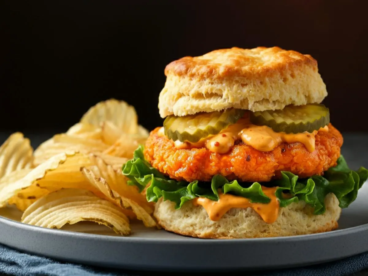 Buffalo Sandwich with Homemade Potato Chips Buffalo Sandwich with Homemade Potato Chips