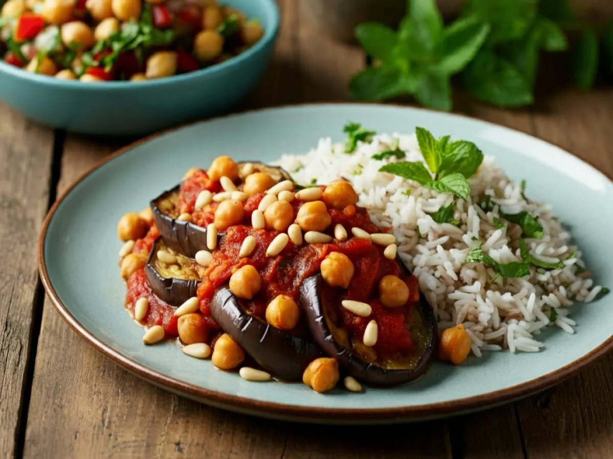 Jain Friendly Vegan Betinjan Fatteh Boxed Lunch Jain Friendly Vegan Betinjan Fatteh Boxed Lunch