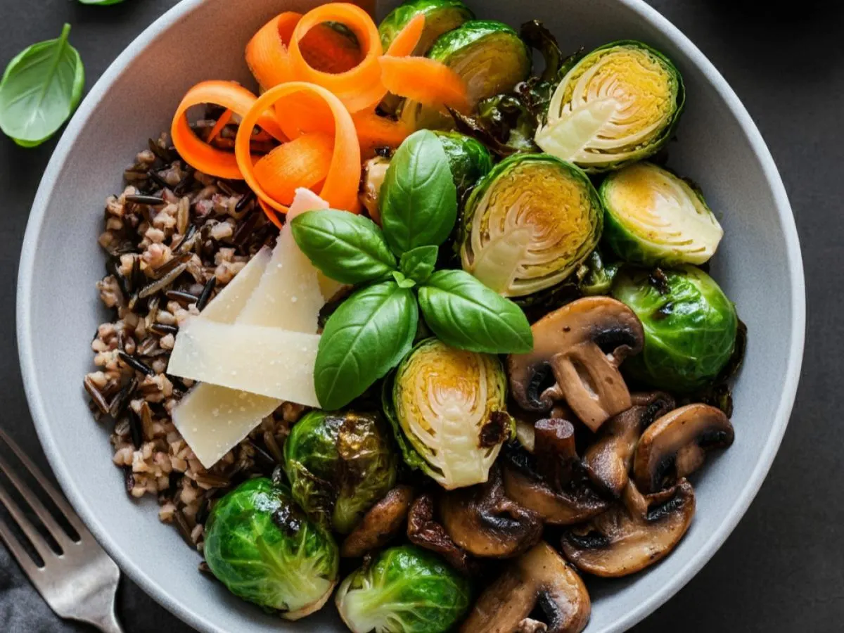 Balsamic Glazed Brussels Sprouts Grain Bowl Balsamic Glazed Brussels Sprouts Grain Bowl